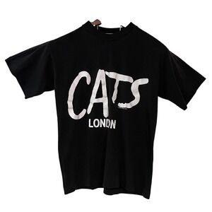 Vintage Cats The Musical London 1981 T Shirt Dewynters Bllack Single Stich S